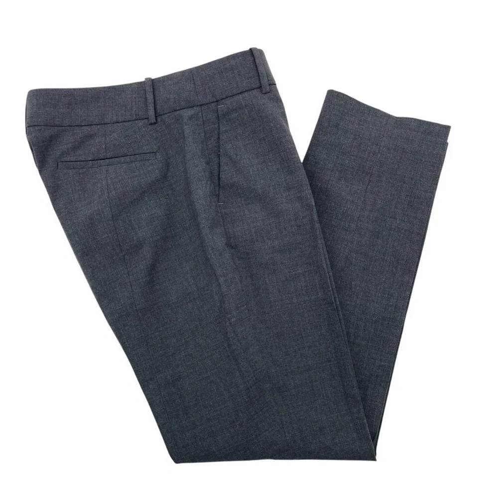 J. Crew Italian Wool Trouser Pant 10 Tall Gray